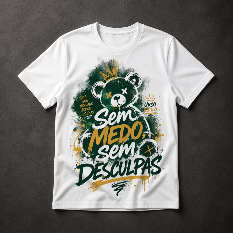 Camiseta Urso Sem Medo