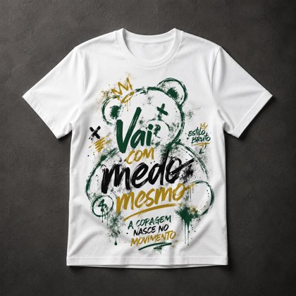 Camiseta Vai Com Medo