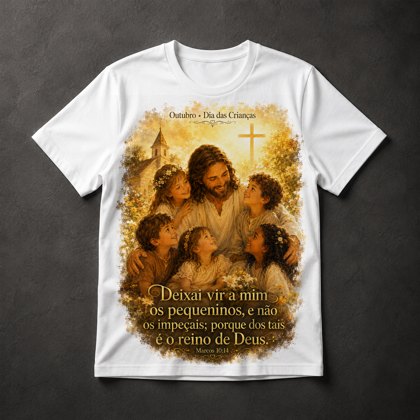 Camiseta Jesus Crianças Gospel