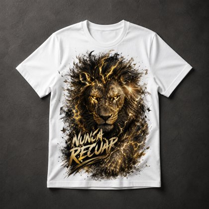 Camiseta Leão Nunca Recuar