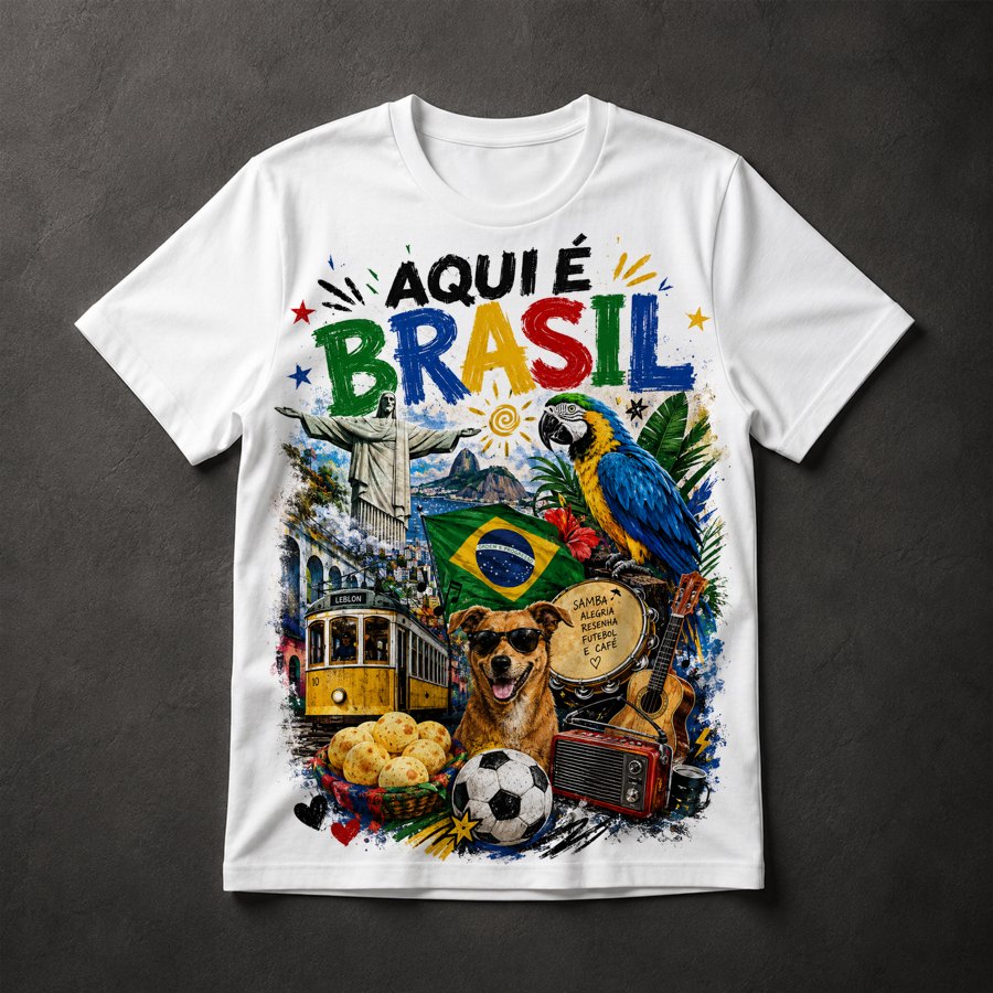 Camiseta Aqui É Brasil