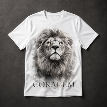 Camiseta Leão Coragem