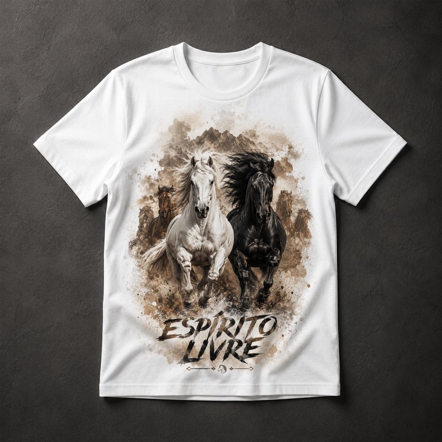 Camiseta Cavalos Espírito Livre