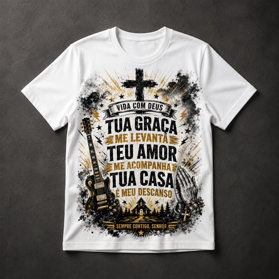 Camiseta Gospel Rock Cristão