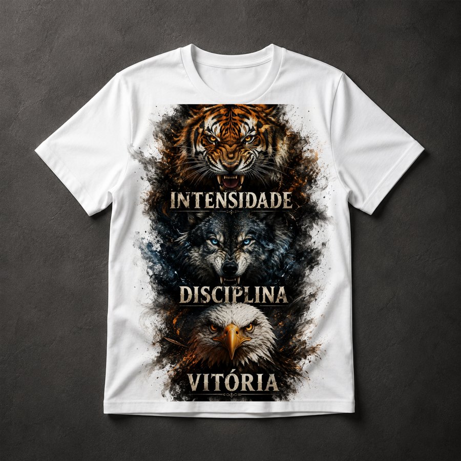 Camiseta Animais Selvagens Motivacional