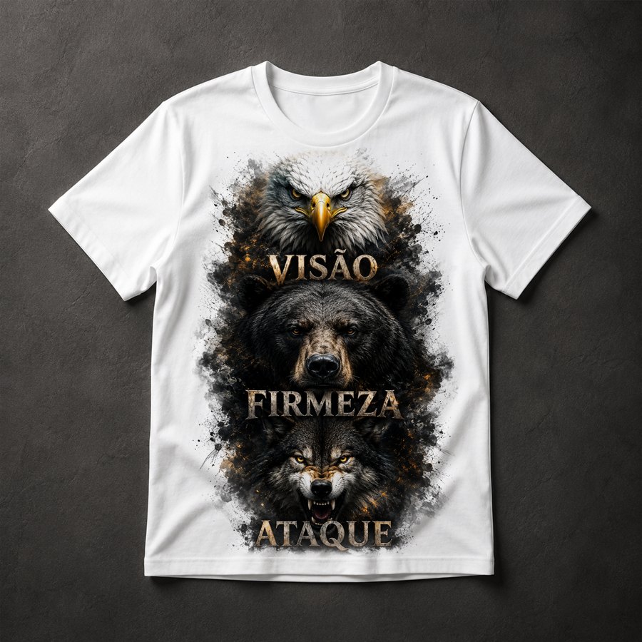 Camiseta Águia Urso Lobo