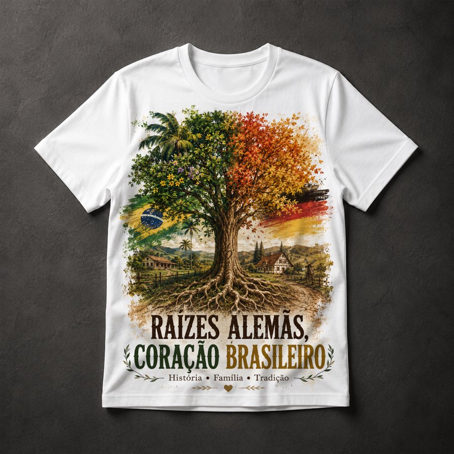 Camiseta Raízes Alemãs Brasileiras