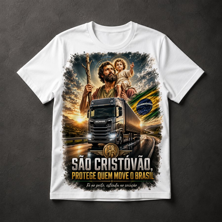 Camiseta São Cristóvão Caminhoneiro