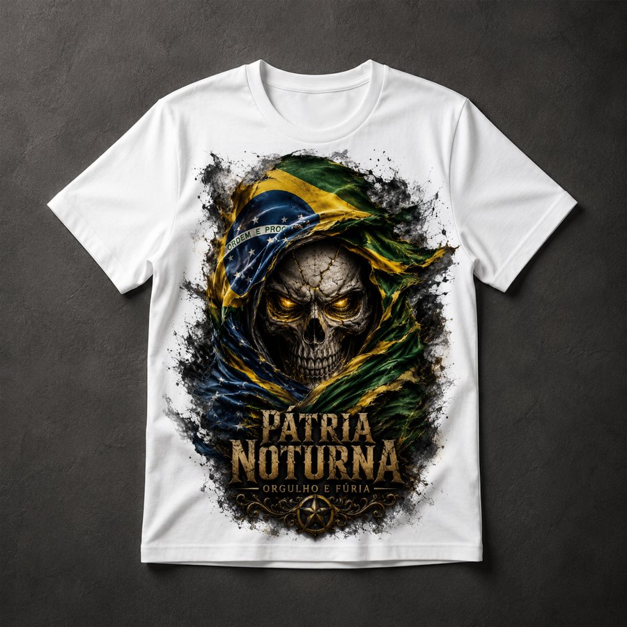 Camiseta Caveira Patriota