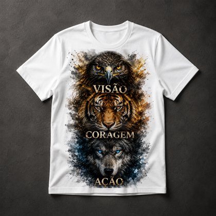 Camiseta Águia Tigre Lobo