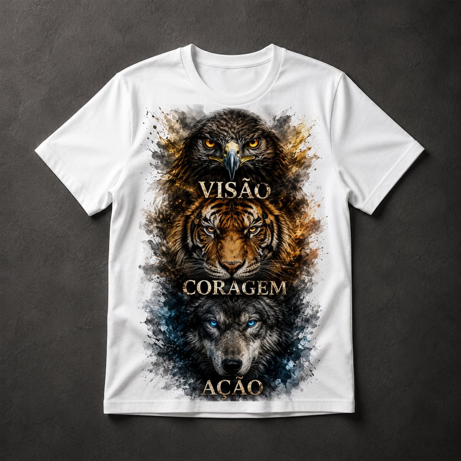Camiseta Águia Tigre Lobo
