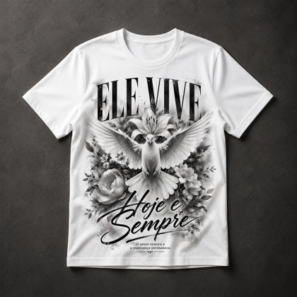 Camiseta Ele Vive Cristão