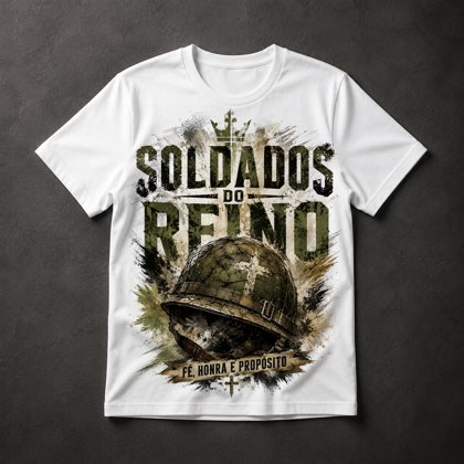Camiseta Gospel Militar Cristão