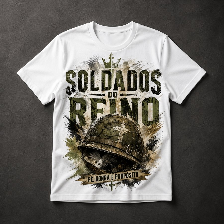 Camiseta Gospel Militar Cristão