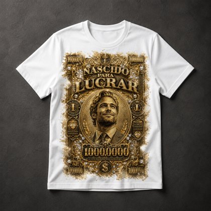 Camiseta Nascido Para Lucrar