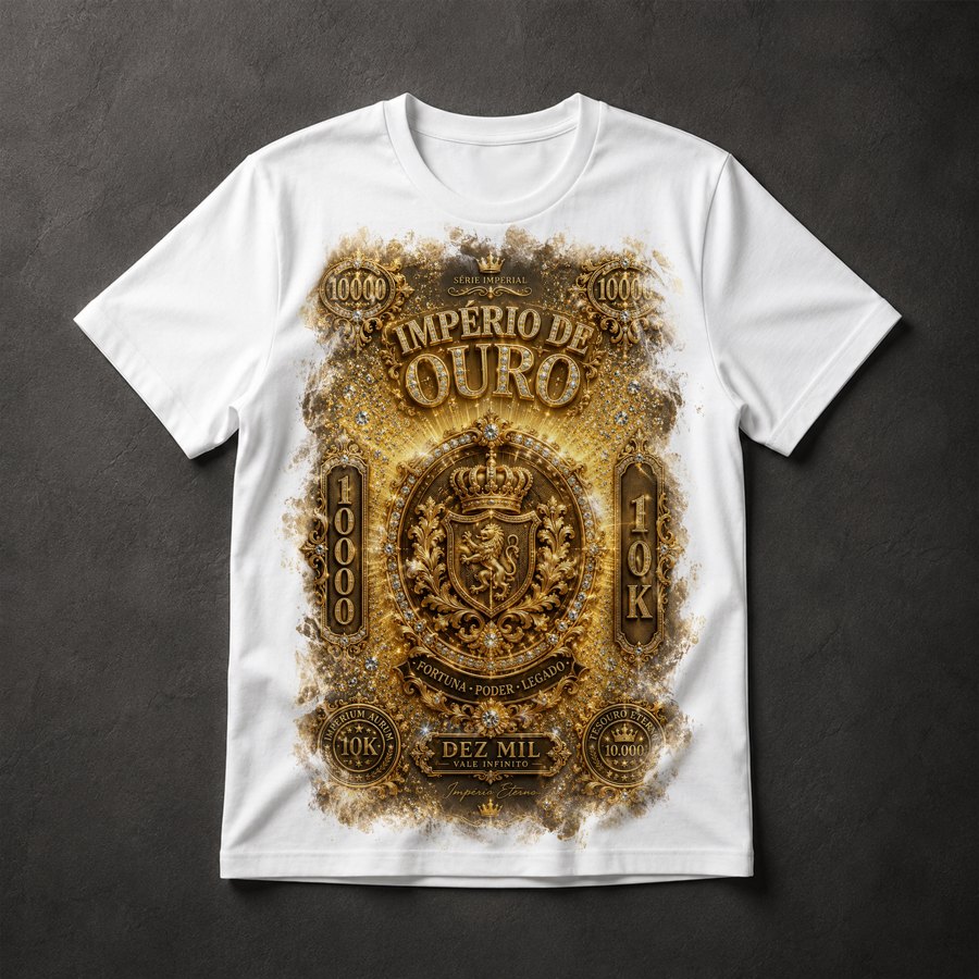 Camiseta Brasão Imperial Ouro