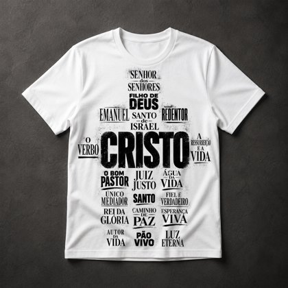 Camiseta Cristo Nomes Bíblicos