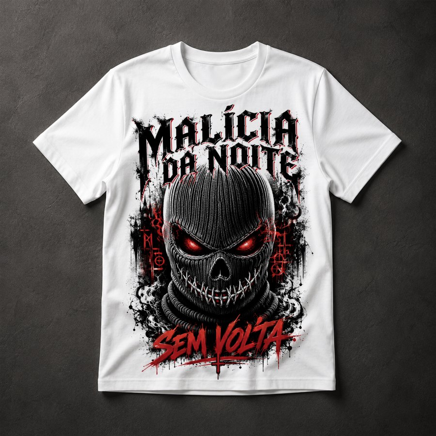 Camiseta Caveira Balaclava Dark