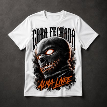 Camiseta Caveira Balaclava