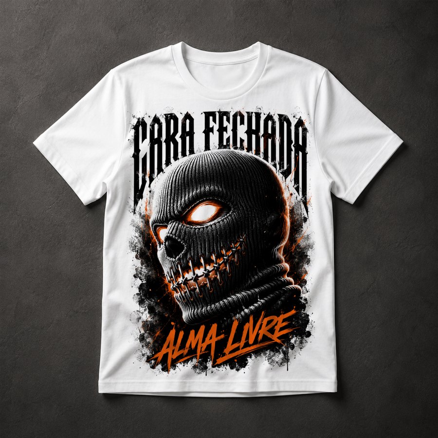 Camiseta Caveira Balaclava