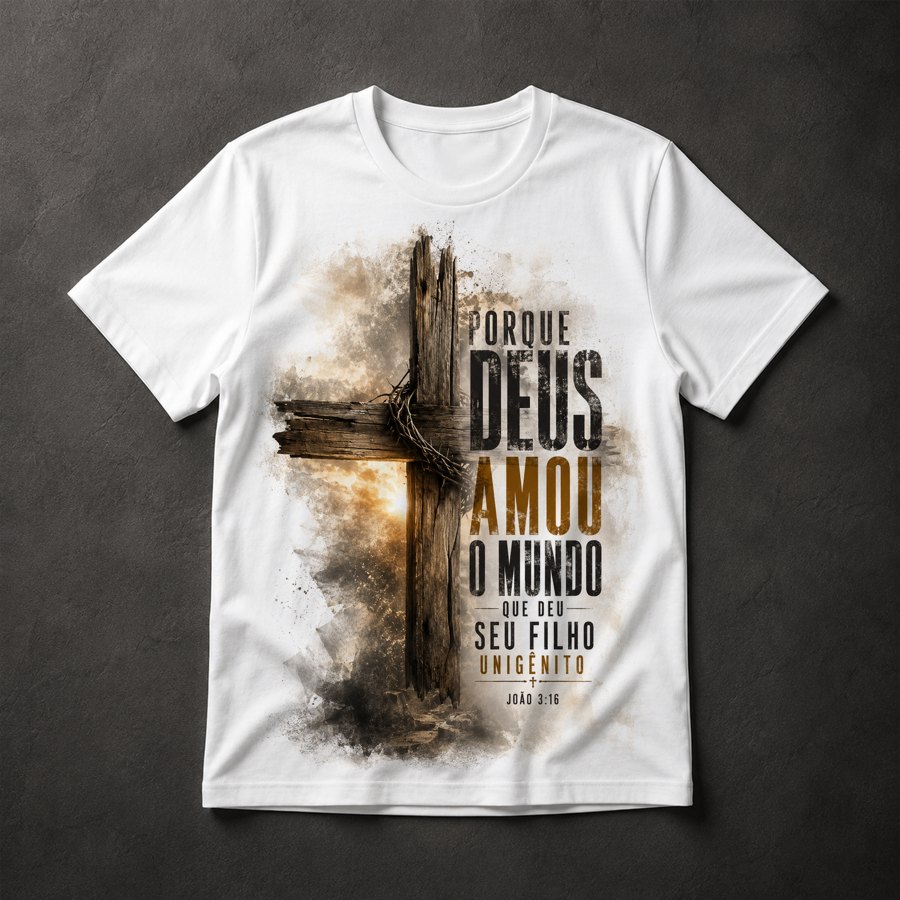 Camiseta Gospel João 3:16