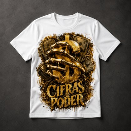 Camiseta Cifras Poder Caveira
