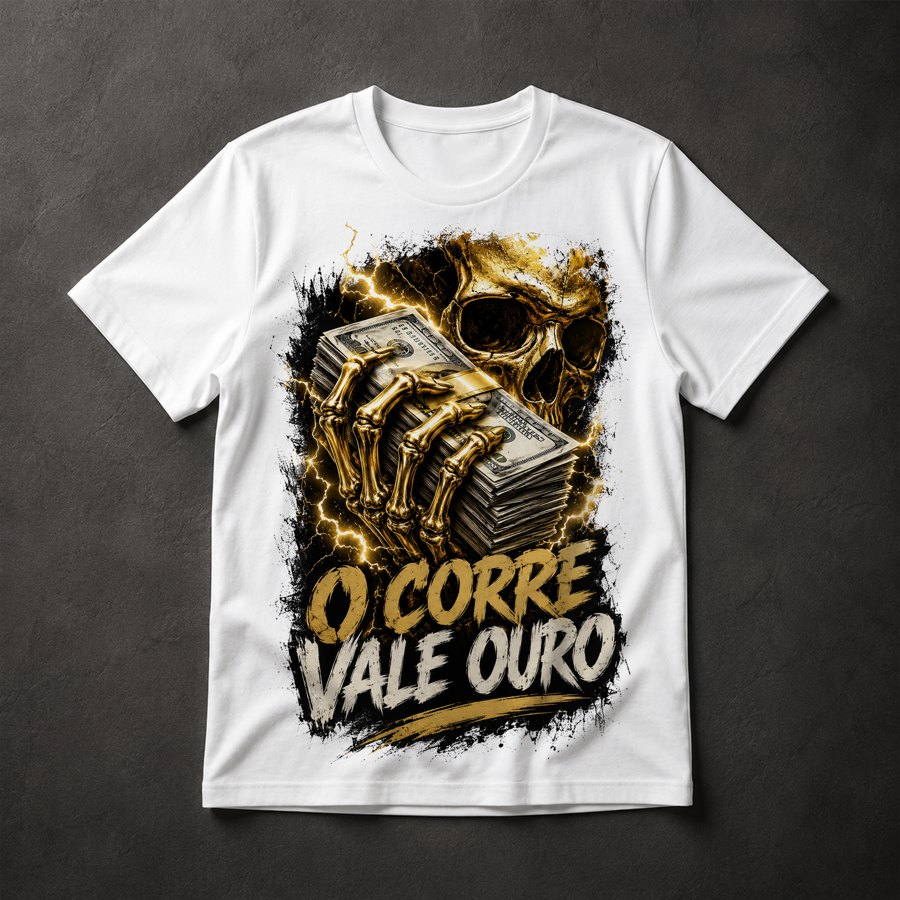 Camiseta Caveira Dinheiro