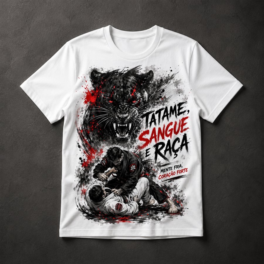 Camiseta BJJ Pantera Guerreiro