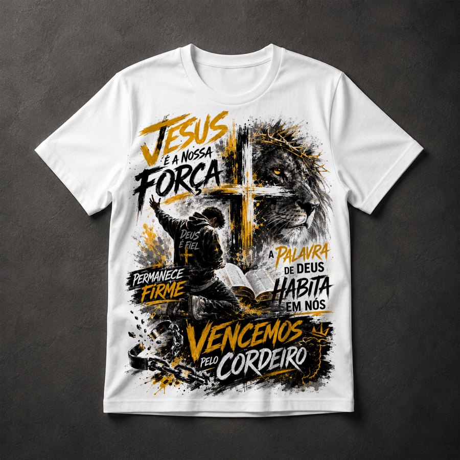 Camiseta Fé Cristã Gospel