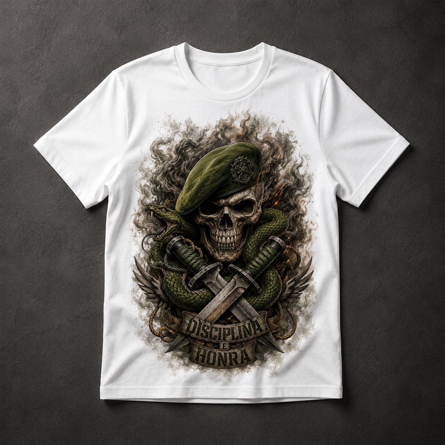 Camiseta Caveira Militar