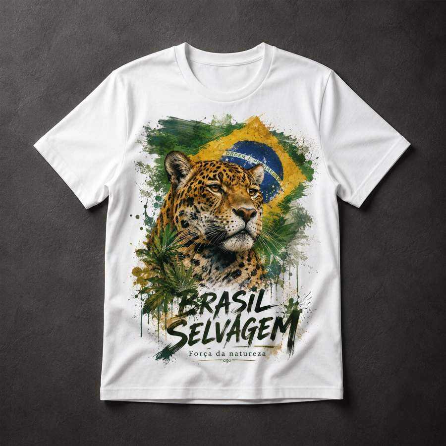 Camiseta Onça Pintada Brasil