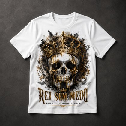 Camiseta Caveira Rei