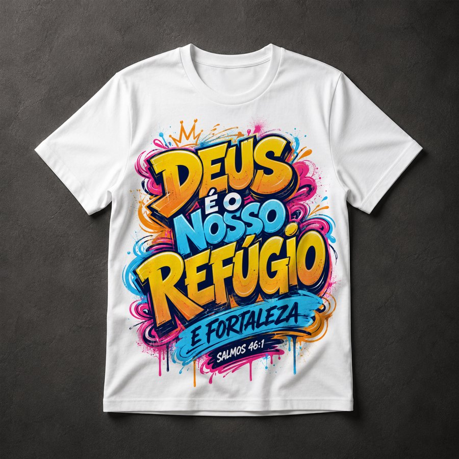 Camiseta Deus Refúgio Gospel