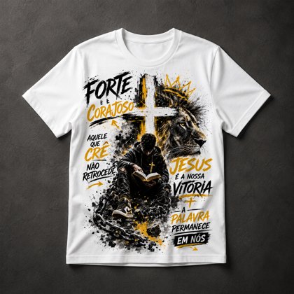 Camiseta Fé Cristã Leão de Judá