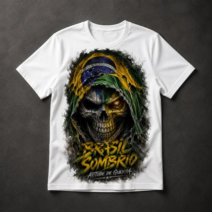 Camiseta Caveira Brasil