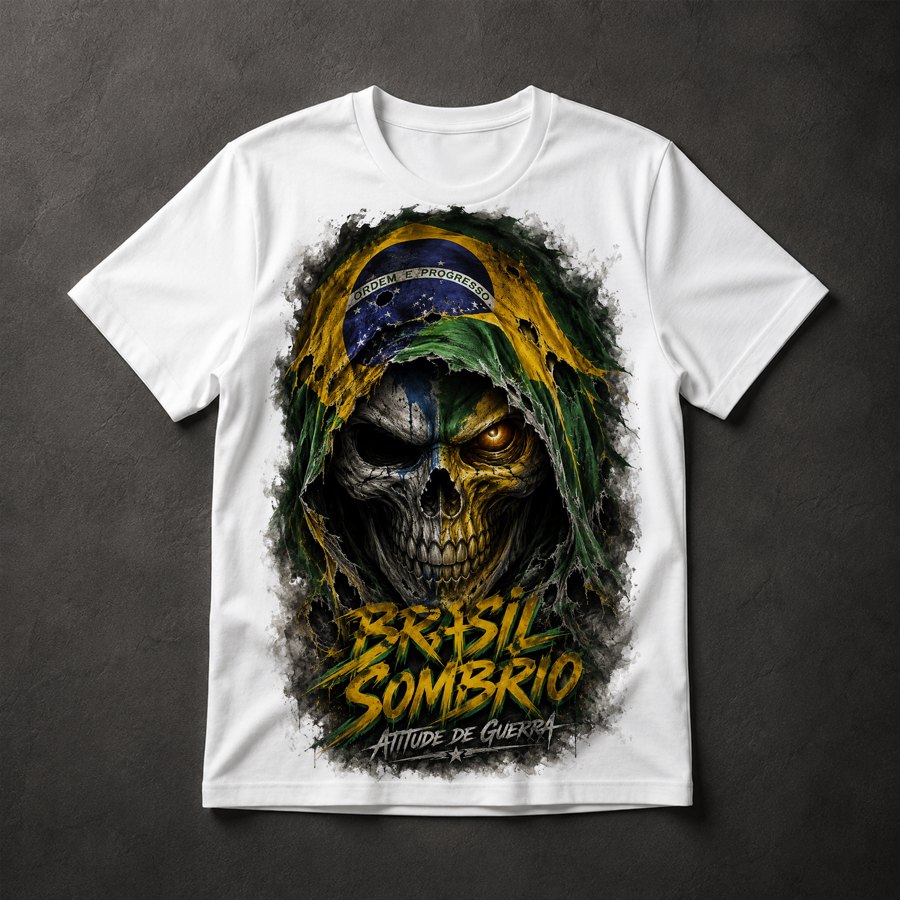 Camiseta Caveira Brasil