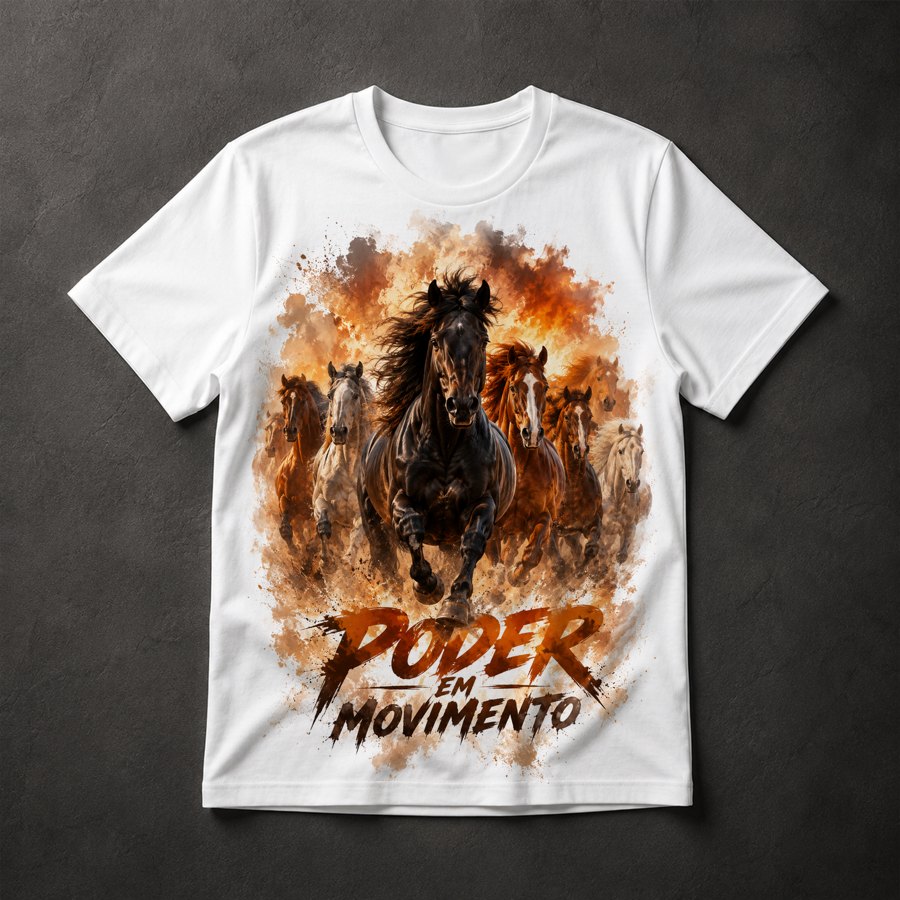Camiseta Cavalos Selvagens