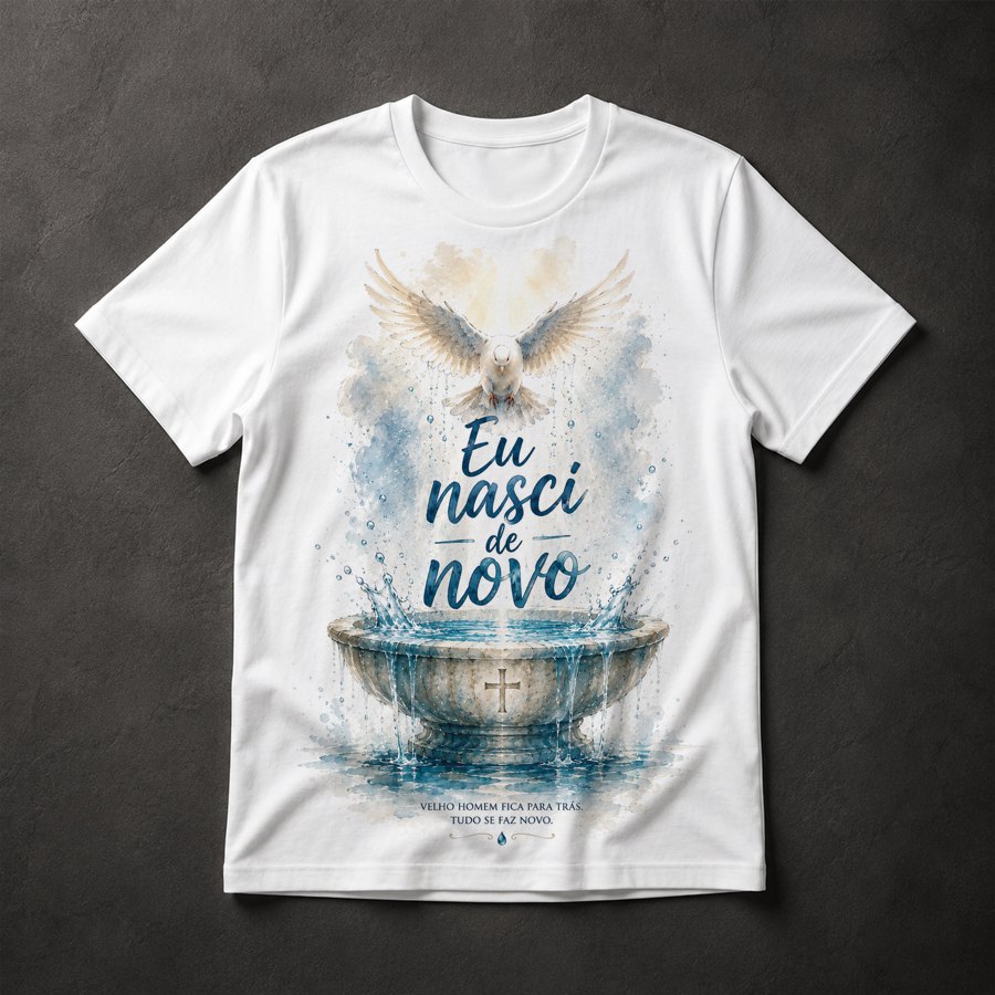 Camiseta Batismo Cristão