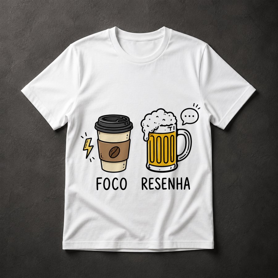 Camiseta Foco e Resenha