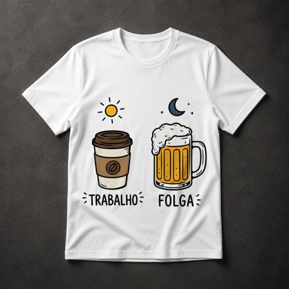 Camiseta Trabalho e Folga