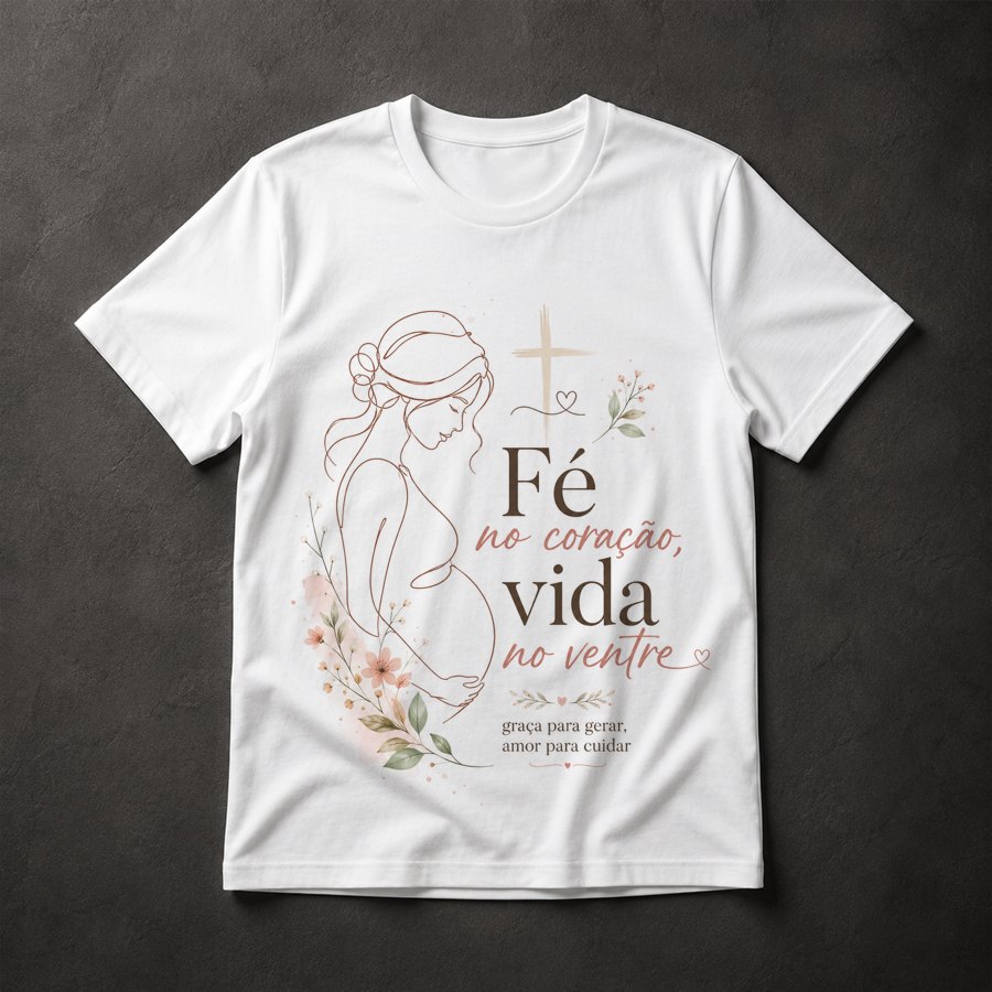 Camiseta Fé e Gestação