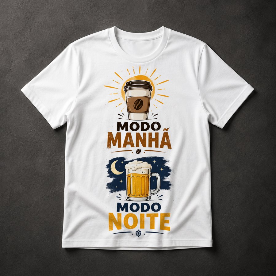 Camiseta Café e Cerveja