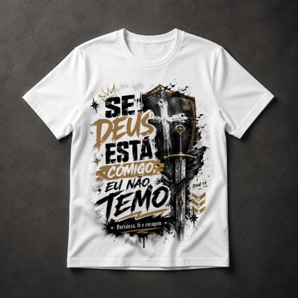 Camiseta Fé Cristã Templário
