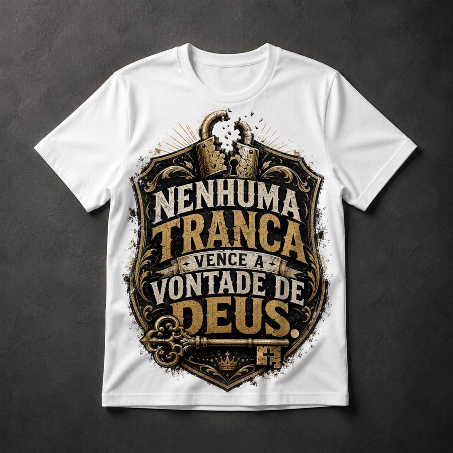 Camiseta Fé/Vontade de Deus