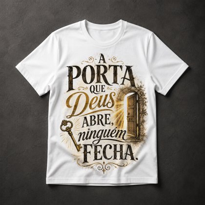 Camiseta Porta e Chave Gospel