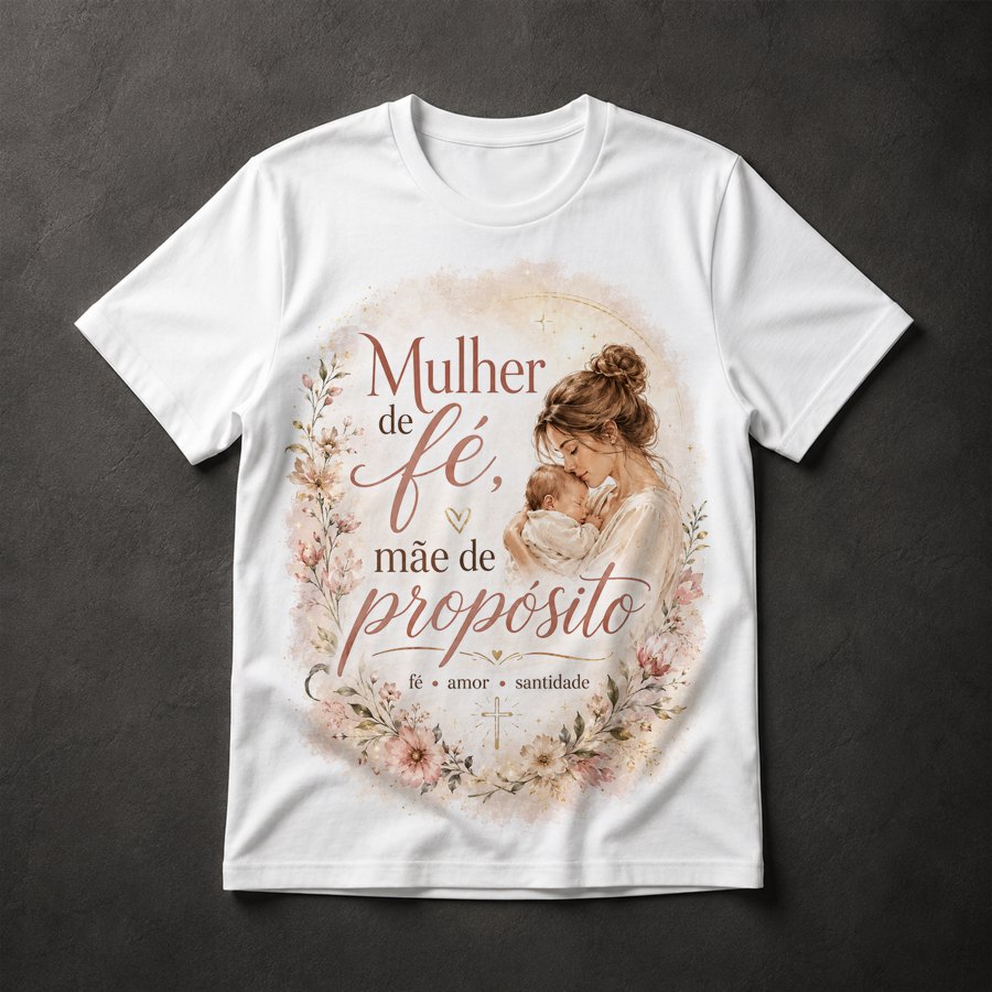 Camiseta Mãe e Fé